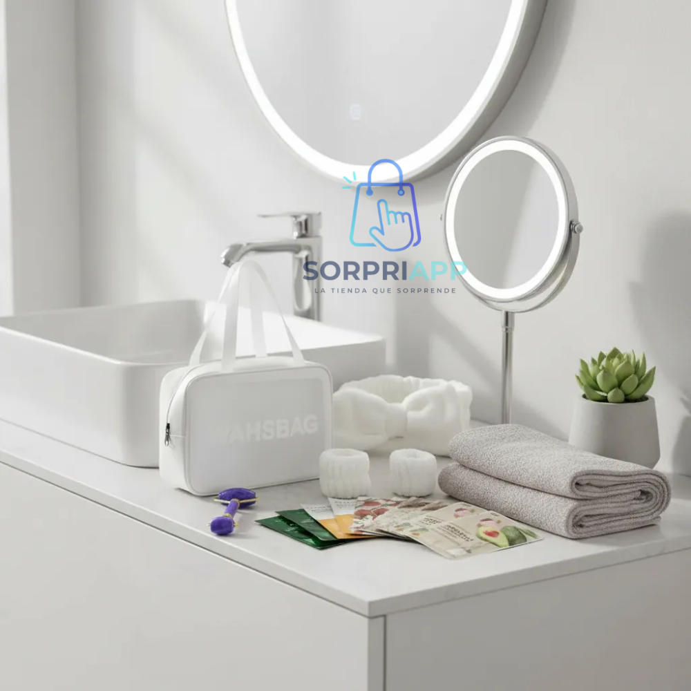 Set Spa Skincare Facial Cosmestiquero Rodillo Mascarilla